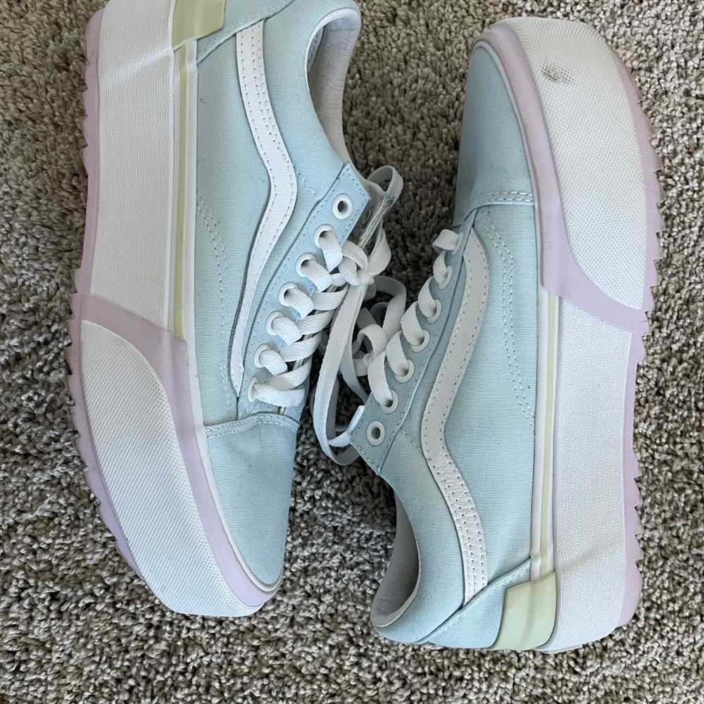 Vans FU Old Skool Stacked Platform Women's Pastel Sneakers Size 8 - Picture 3 of 9